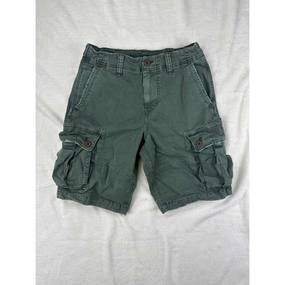 American Eagle Cargo Shorts Mens 28 Olive Green Flex Classic Utility Cotton
